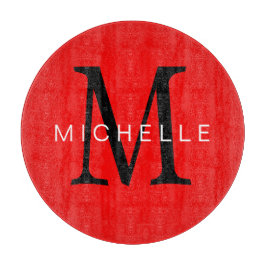 Professionell Red Black Monogram ditt namn