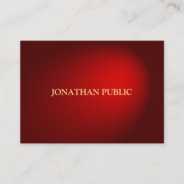 Professionell Red Damask Template Luxury Elegant Visitkort (Framsida)