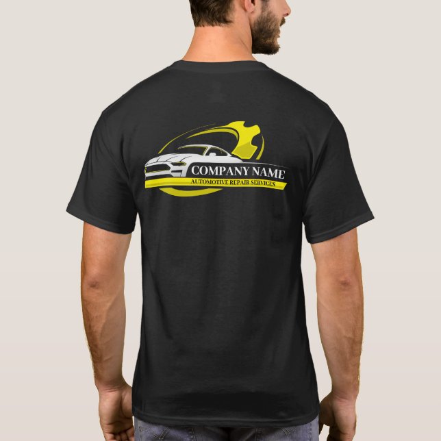 Professionell reparation av bilar, bilmekaniker t shirt (Baksida)
