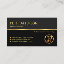 Professionell Retro Guld Line Security Consultant