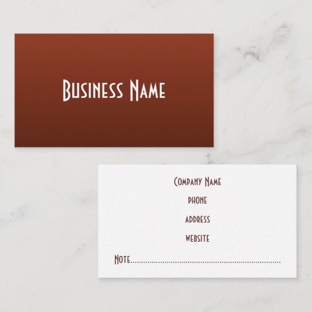 Professionell Rik Rost Visitenkort Visitkort (Fram/baksida)