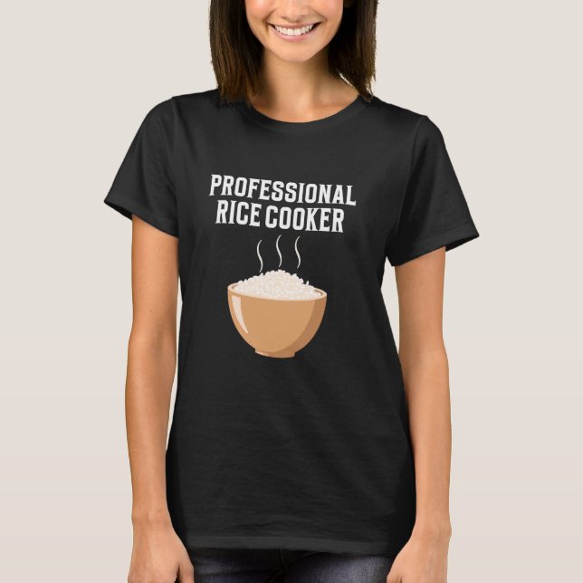 Professionell riskokare Charming White Rice Appar T Shirt (Framsida)