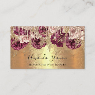 Professionell Ro Guld Flowers Drift QR CODE Logoty Visitkort