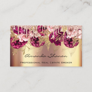 Professionell Ro Guld Flowers Drift QRCODE Logotyp Visitkort