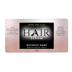 Professionell ro guld ombre HAIR-serumetikett Fraktsedel