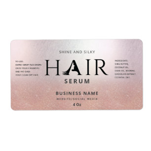 Professionell ro guld ombre HAIR-serumetikett Fraktsedel