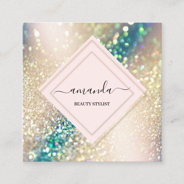 Professionell Ro Ram Holograph Beauty Ro Fyrkantigt Visitkort (Framsida)