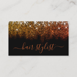 Professionell Ro Spark Hair Stylist Guld Visitkort