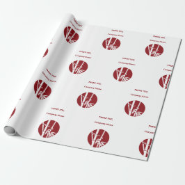 Professionell röd anpassad logotyp och tacksamhets presentpapper