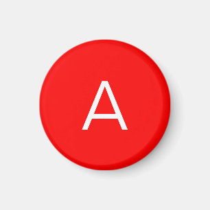 Professionell röd monogram första brev magnet