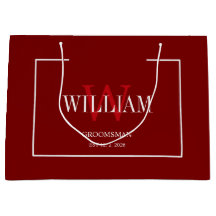 Professionell röd&vit herrminimalist 