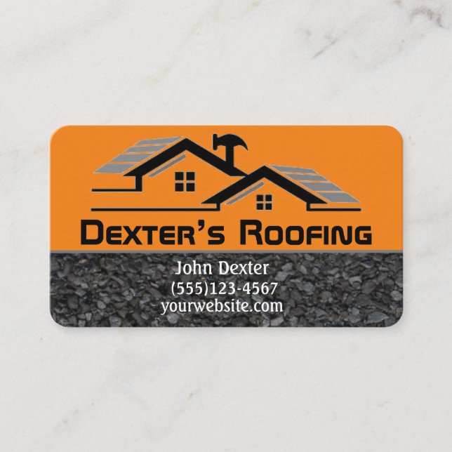 Professionell Roofing Company Construction Visitkort (Framsida)