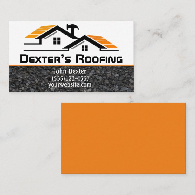 Professionell Roofing Company Construction Visitkort (Fram/baksida)