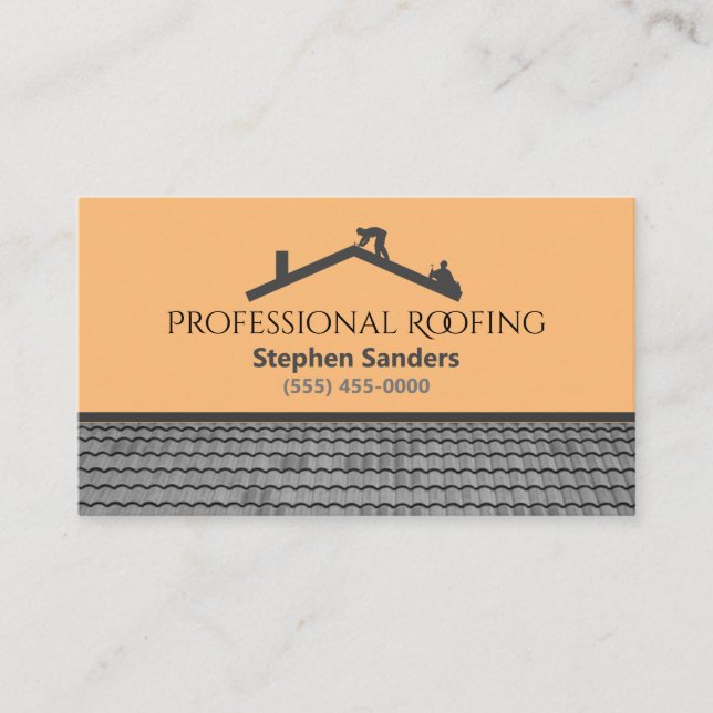 Professionell Roofing Construction Company Visitkort (Framsida)
