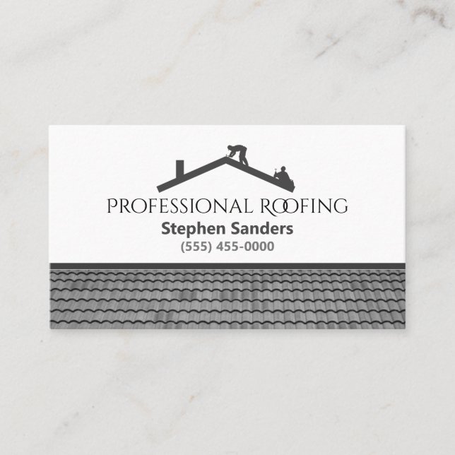 Professionell Roofing Construction Company Visitkort (Framsida)