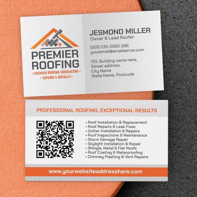 Professionell Roofing Services - Tofer Visitkort (Skapare uppladdad)