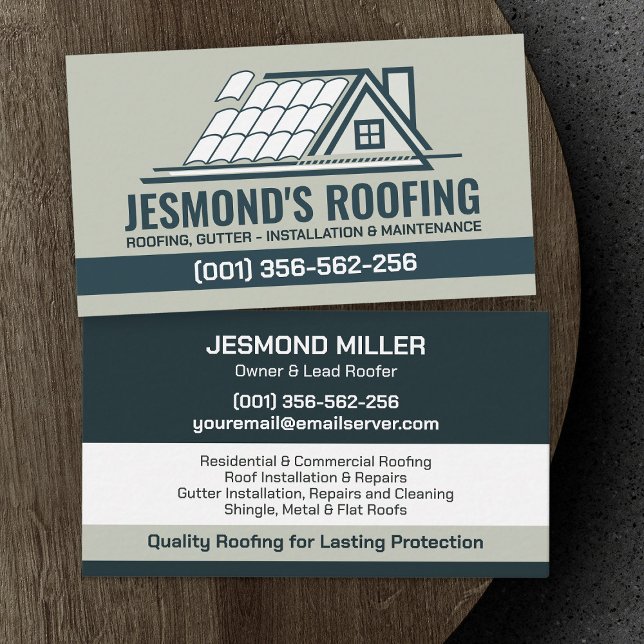 Professionell Roofing Services - Tofer Visitkort (Skapare uppladdad)
