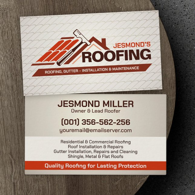 Professionell Roofing Services - Tofer Visitkort (Skapare uppladdad)