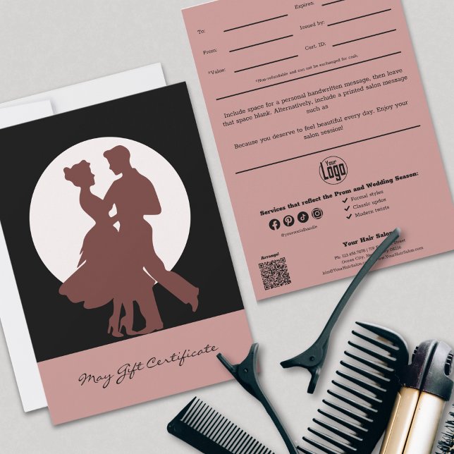 Professionell Rosa Black May Gift Certificate (Professional Pink Black May Gift Certificate, Pink Black)
