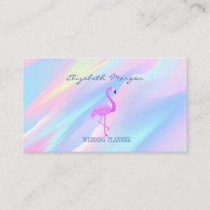 Professionell Rosa Flamingo, Holografisk Abstrakt Visitkort