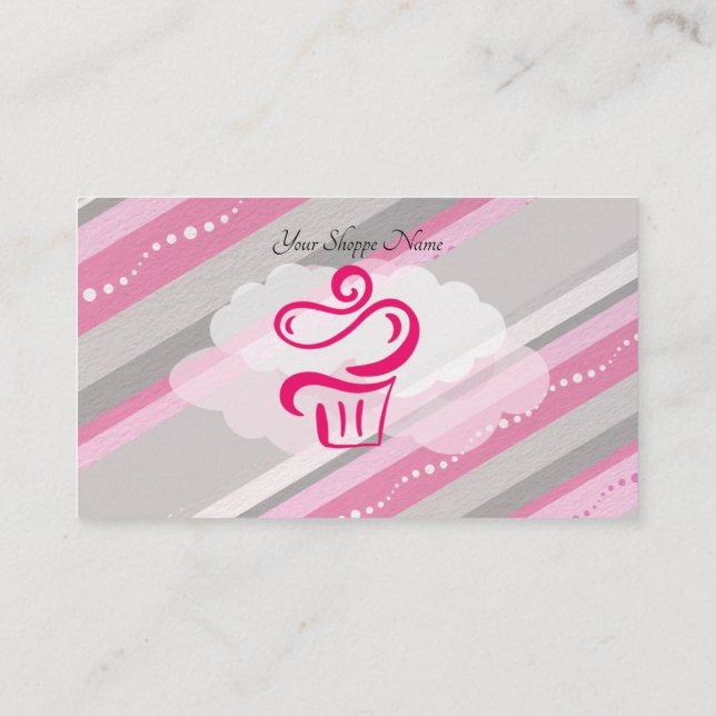Professionell Rosa Ice Cream Affärskort Visitkort (Baksida)