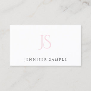 Professionell Rosa Monogram Elegant Minimalist Lux Visitkort
