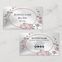 Professionell Rosa Peach Shiny Hearts Geometric
