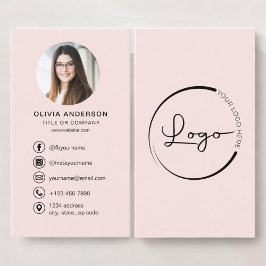 Professionell  Rosa Photo Logotyp Social Media Visitkort