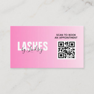 Professionell Rosa QR-kodsökning till Bok Visitkort