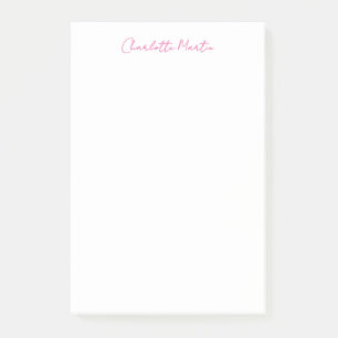 Professionell Rosa Vit Chef Konsult Ledare Post-it Block
