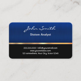 Professionell Royal Blue System Analyst Visitkort