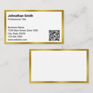 Professionell Rubrik Kontaktinformation, vit QR-ko Visitkort