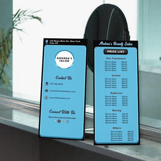 Professionell salong Lägg till logotyp Söta tjänst Reklamkort (Skapare uppladdad)