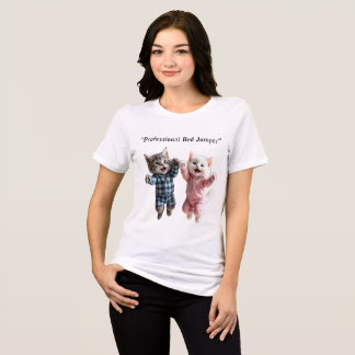 Professionell Sänghoppare – Rollig Söt Katt T-Shir T Shirt