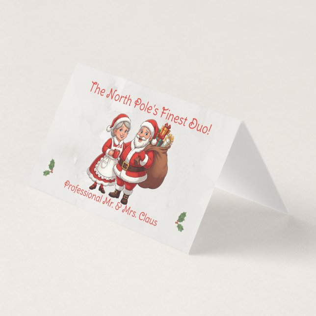 Professionell Santa Affärskort Tält Kort (Framsida)