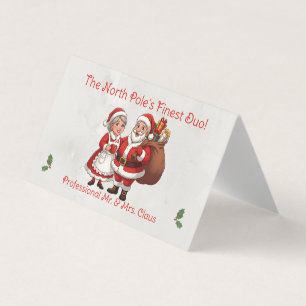 Professionell Santa Affärskort Tält Kort