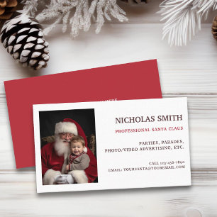 Professionell Santa Claus QR-kod Foto Visitkort