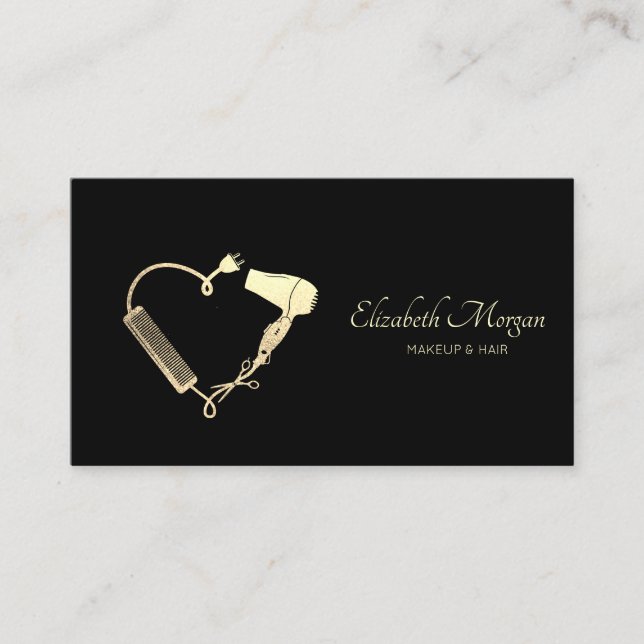 Professionell Saxare Dryer Push Black Visitkort (Framsida)