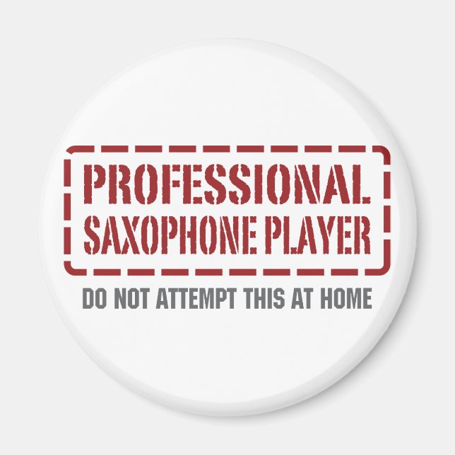 Professionell Saxophone Player Magnet (Framsidan)