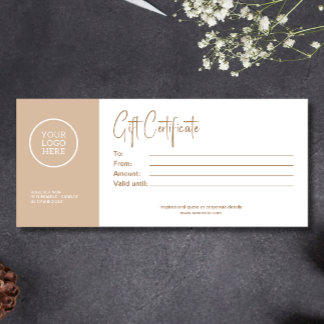 Professionell Script Business Gift-certifikat