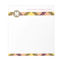 Professionell Script Namn Modern Monogram Tartan