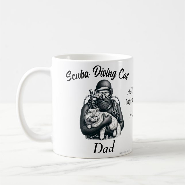   Professionell Scuba-dykare Rolig Personalisering Kaffemugg (Vänster)