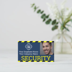 Professionell Security Guard Photo ID varning Visitkort