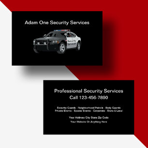 Professionell Security Services Visitkort