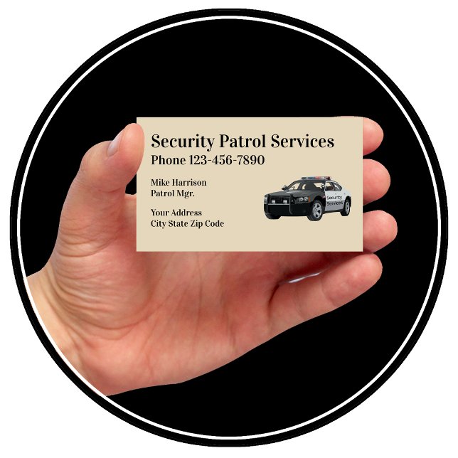 Professionell Security Services Visitkort (Security Business Cards)