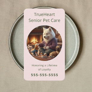 Professionell Senior Hund Sittare Senior Husdjur V Visitkort