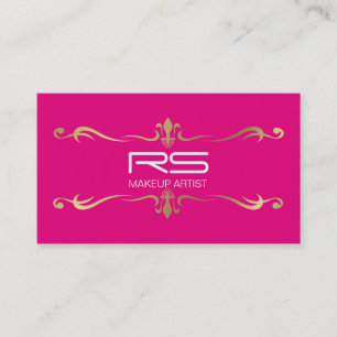 Professionell Shock rosa Makeup Artist, kosmetolog Visitkort