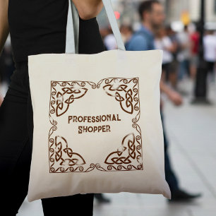 Professionell Shopper Brown-stammen Celtic Knot Tygkasse