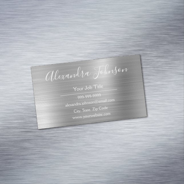 Professionell Silver Foil Modern Magnetiska Visitkort (In Situ)