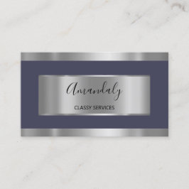 Professionell Silver Grått Framad rökblå Visitkort